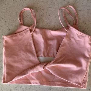 Halara open back crop top